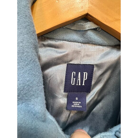 Gap Women's Wool Blend Toggle Peacoat Long Sleeve Size Small Blue Zip Up Casual - Picture 3 of 12